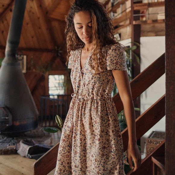 The Dawn Dress in Sand Anemone Vine - Picture 3 of 5